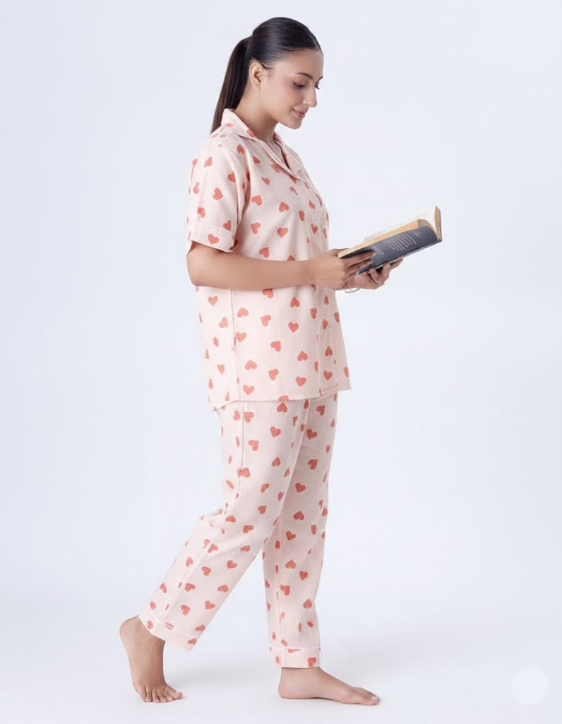 Summer Pajama Suit - Love Hearts