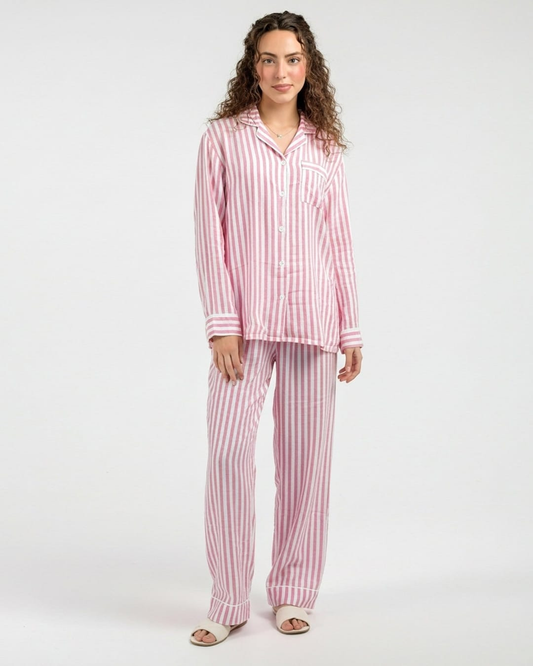 Linen Pajama Suit - Stripe Ease