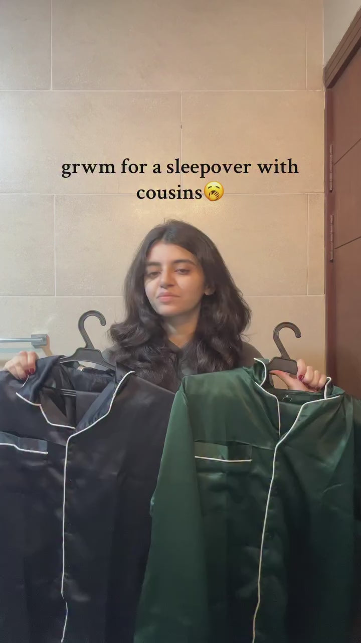 Load video: Creators you trust have featured our products — see what they say and shop confidently Silk Pjs Suit.