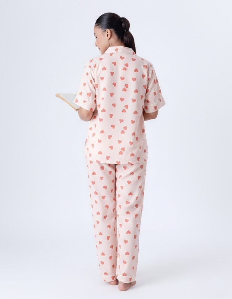 Summer Pajama Suit - Love Hearts