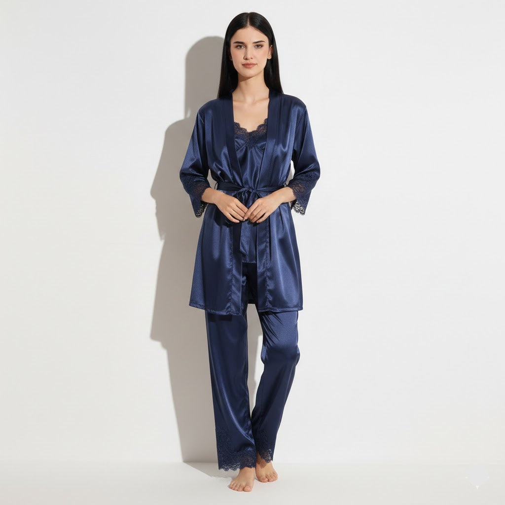 Royal Bridal Silk 5pcs Nightgown set