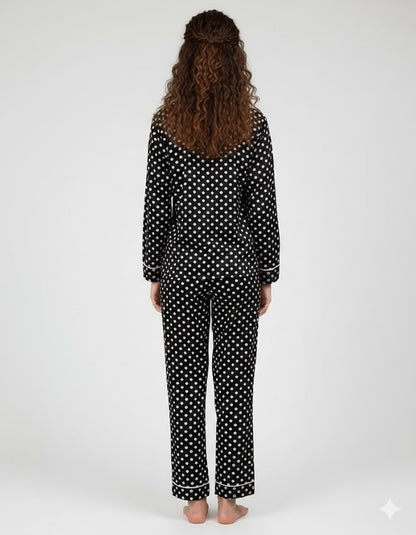 Linen Pajama Suit - Dot Glow