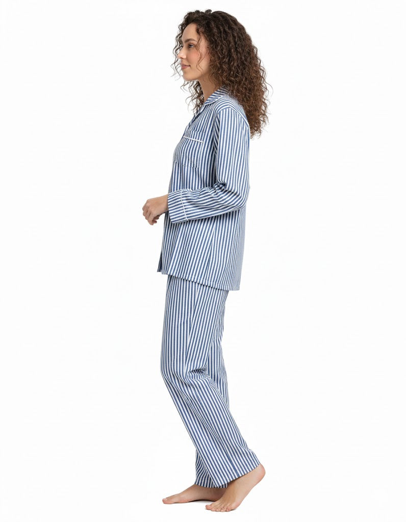 Linen Pajama Suit - Breeze Line