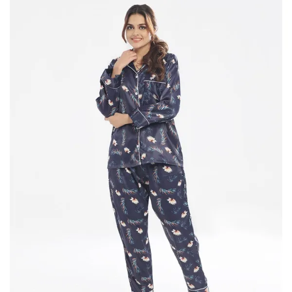 Silk Pajama Suit with Scrunchie – Bloom Haven | SAFQ